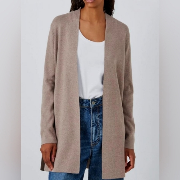 Express Sweaters - Express Super Soft Stretch Taupe Women Cardigan